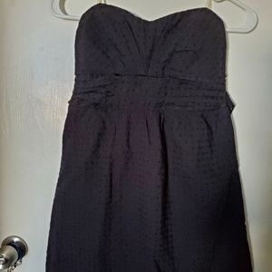 Strapless black dress